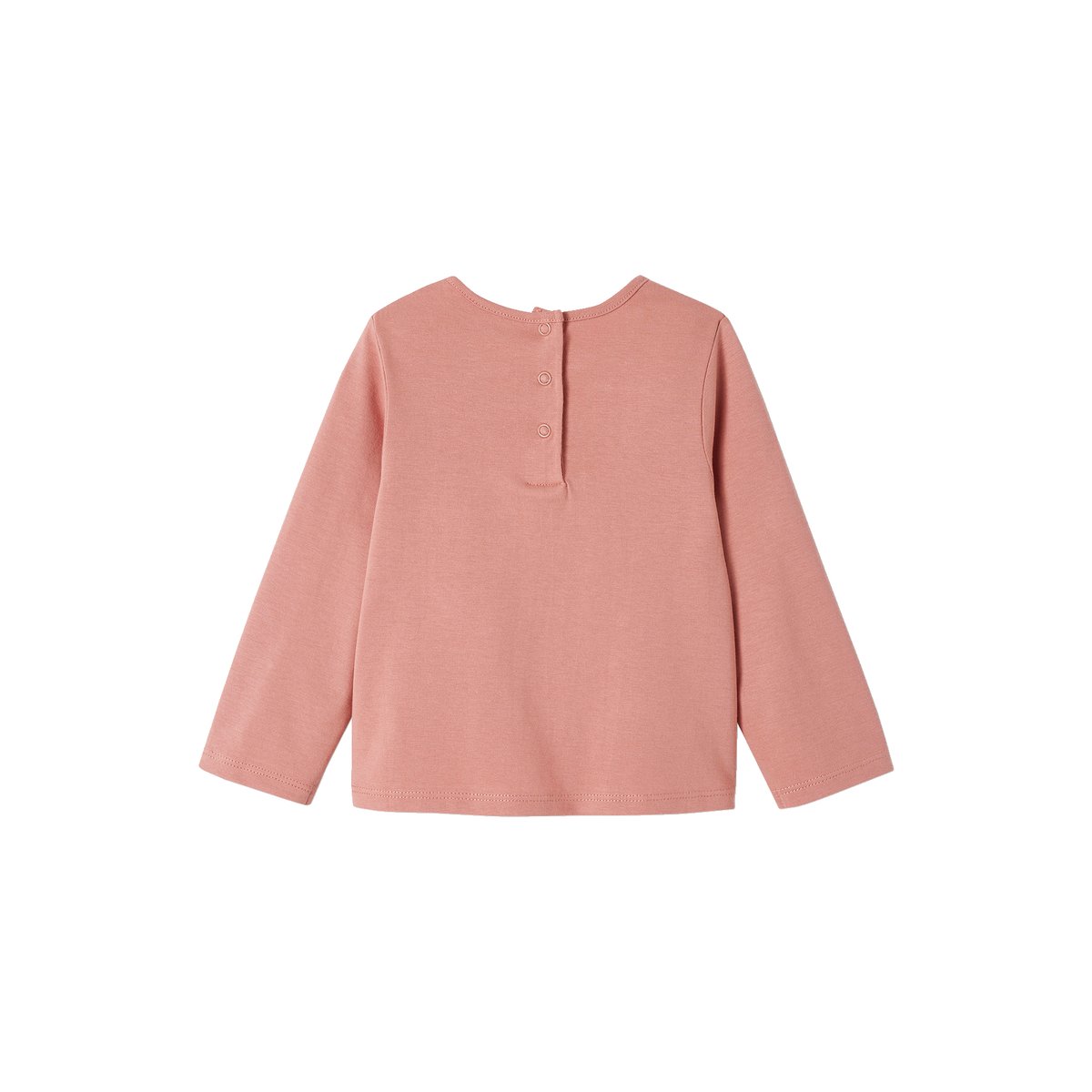 T-shirt bébé Basics manches longues bois de rose, VERTBAUDET