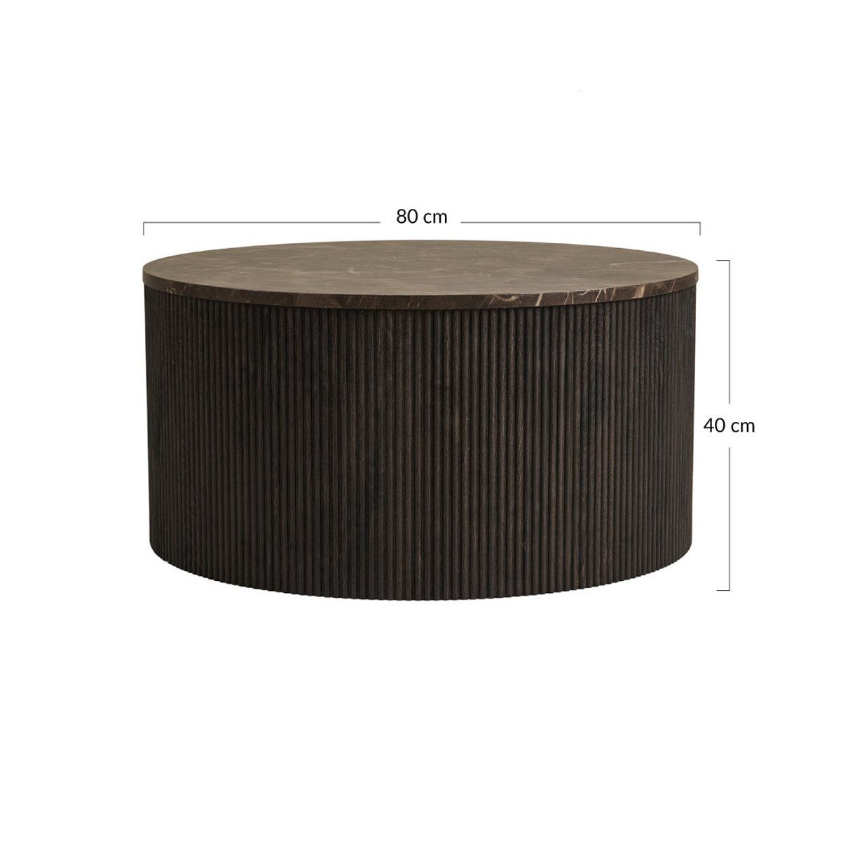 Table basse plateau effet marbre, FINN marron, BEST MOBILIER