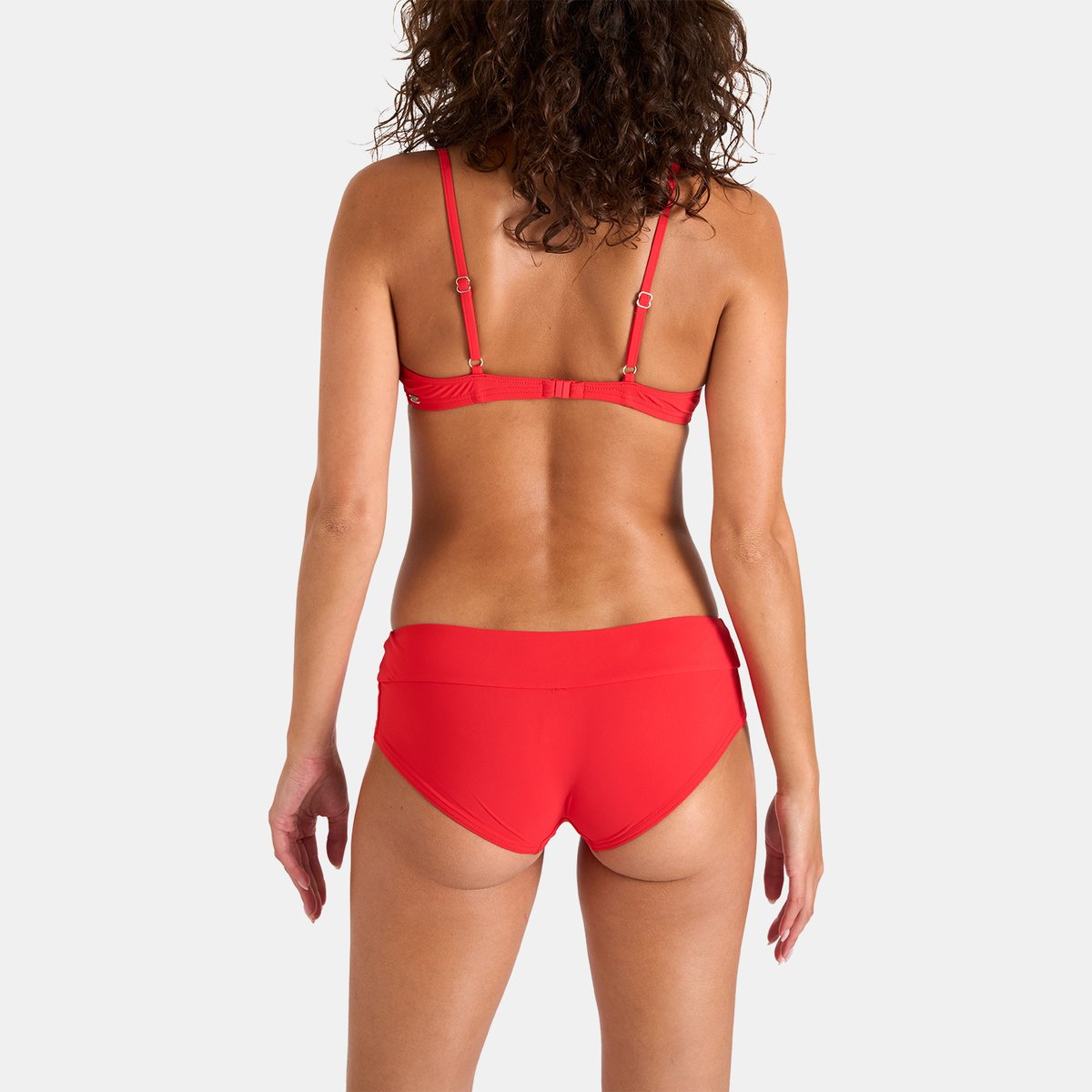 Bas de maillot taille haute Zappa - SPRING rouge intense, BANANA MOON