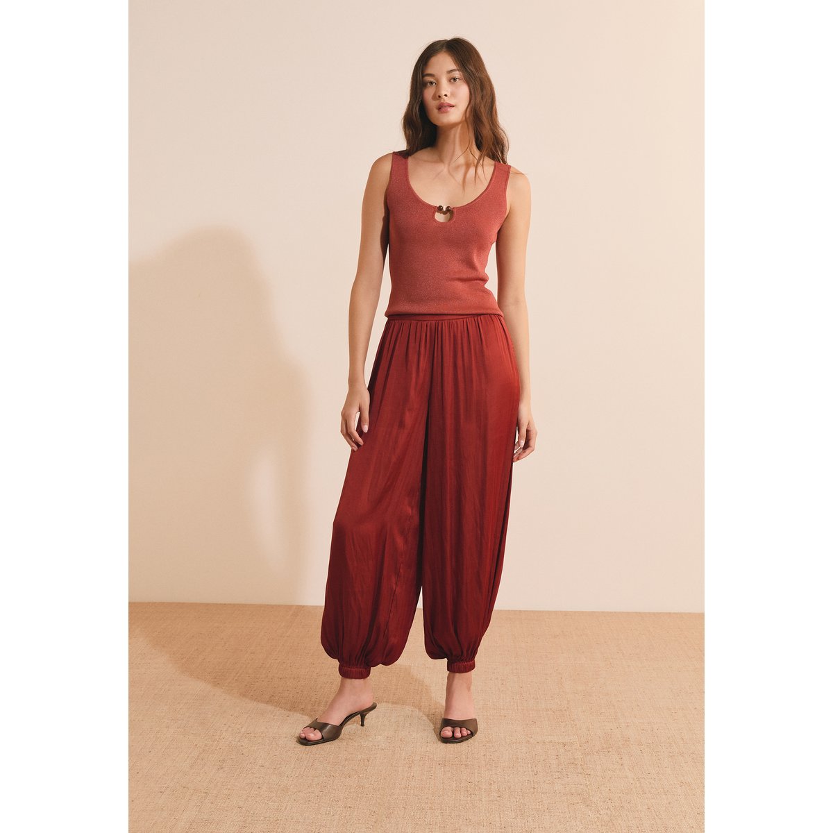 Pantalon bouffant PIXIE terracotta, ETAM