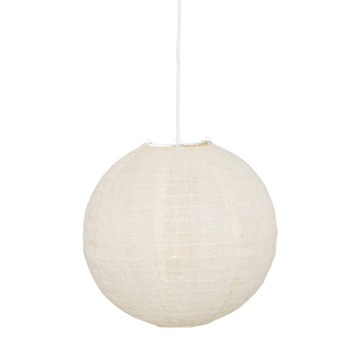 Lanterne boule en lin JORDY blanc, ATMOSPHERA