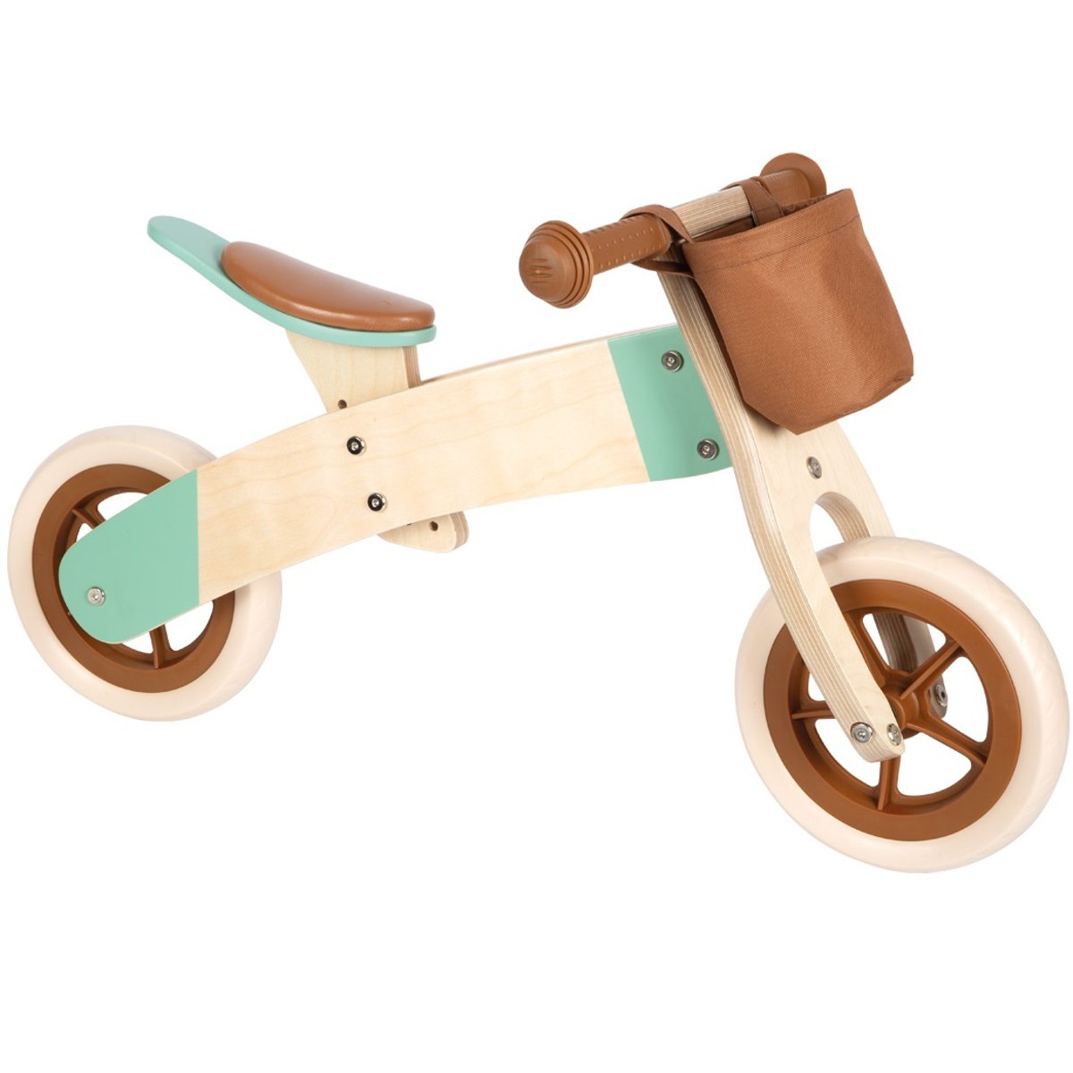 Draisienne Tricycle 2 en 1 Maxi Brun caramel marron, SMALL FOOT COMPANY