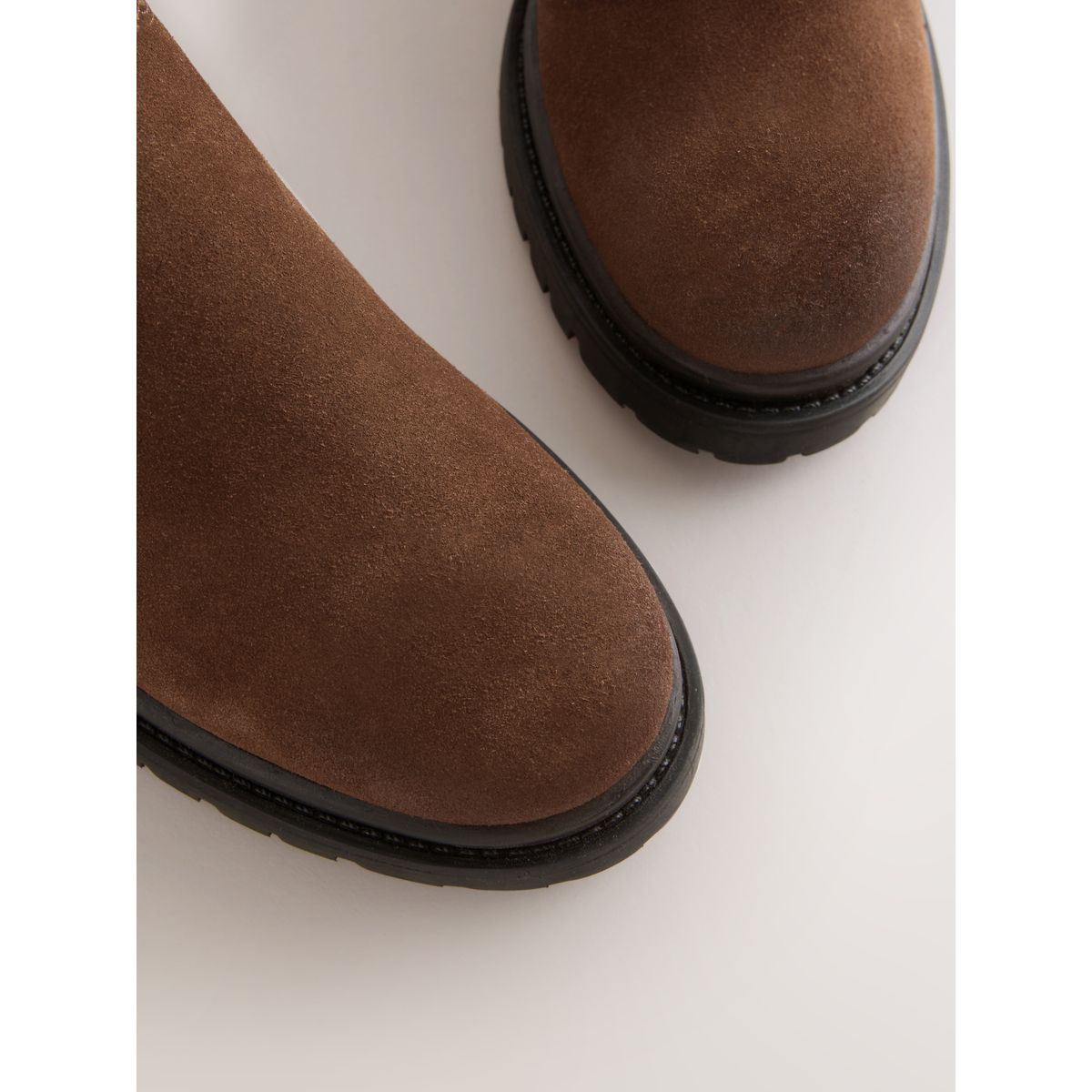 Bottines de motard forever comfort® daim brun chocolat, NEXT