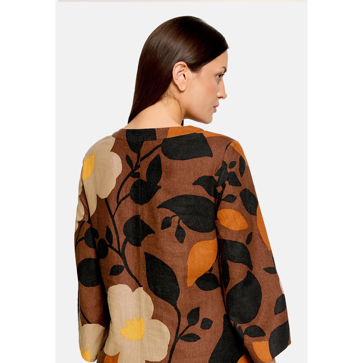 Robe tunique à motifs marron/marron, CARTOON