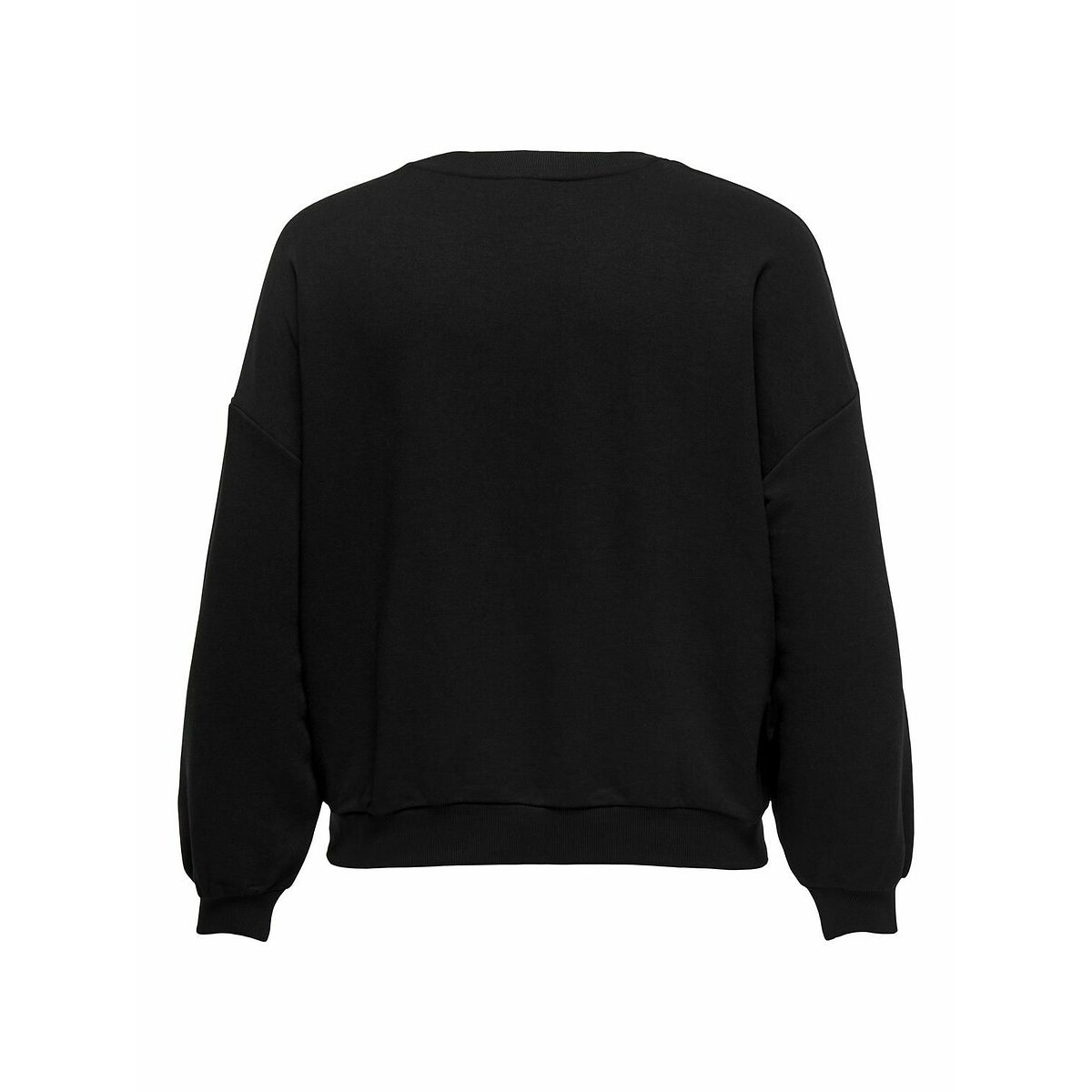Sweat col rond, manches longues noir, ONLY CARMAKOMA