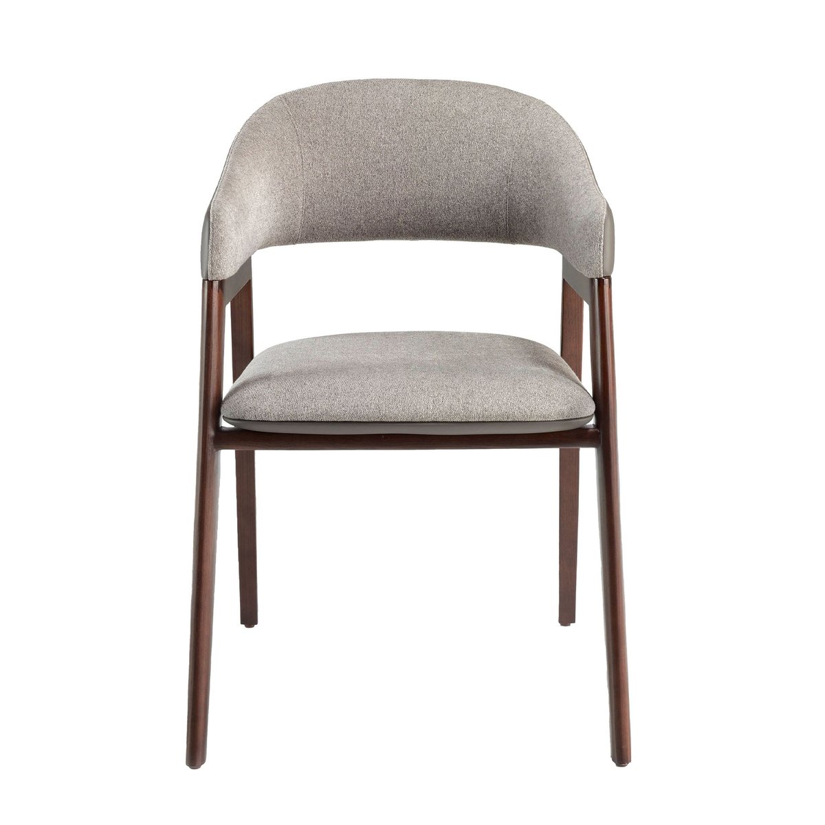 Chaise en tissu et foncé en similicuir gris | taupe | noyer, ANGEL CERDA
