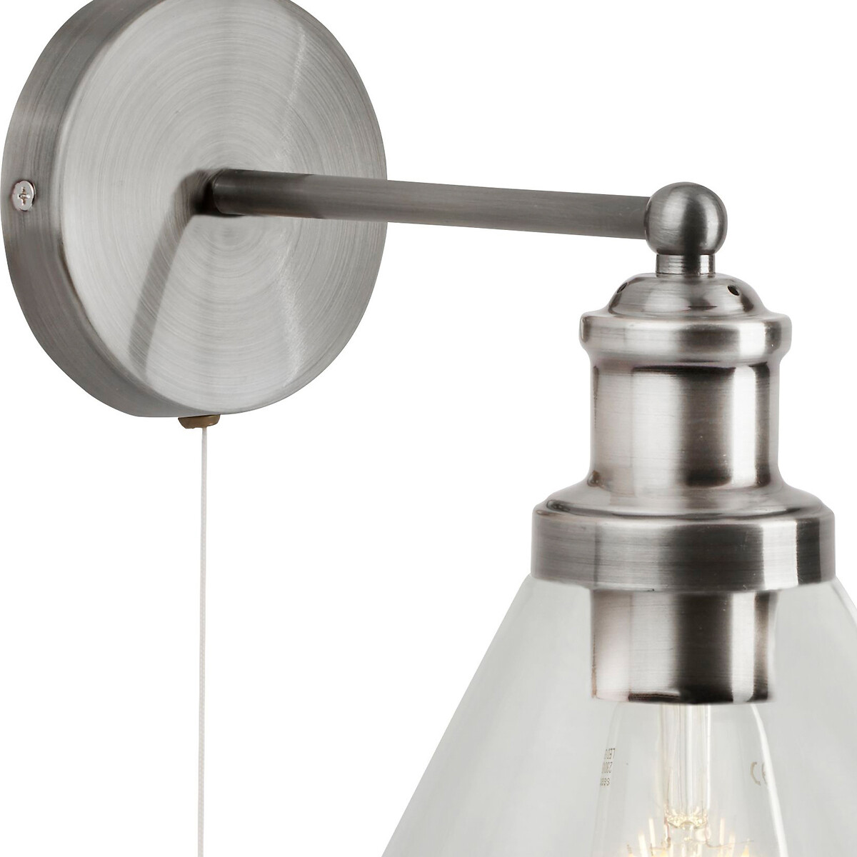 Perth Glass Pyramid Wall Light in Silver silver, SO'HOME