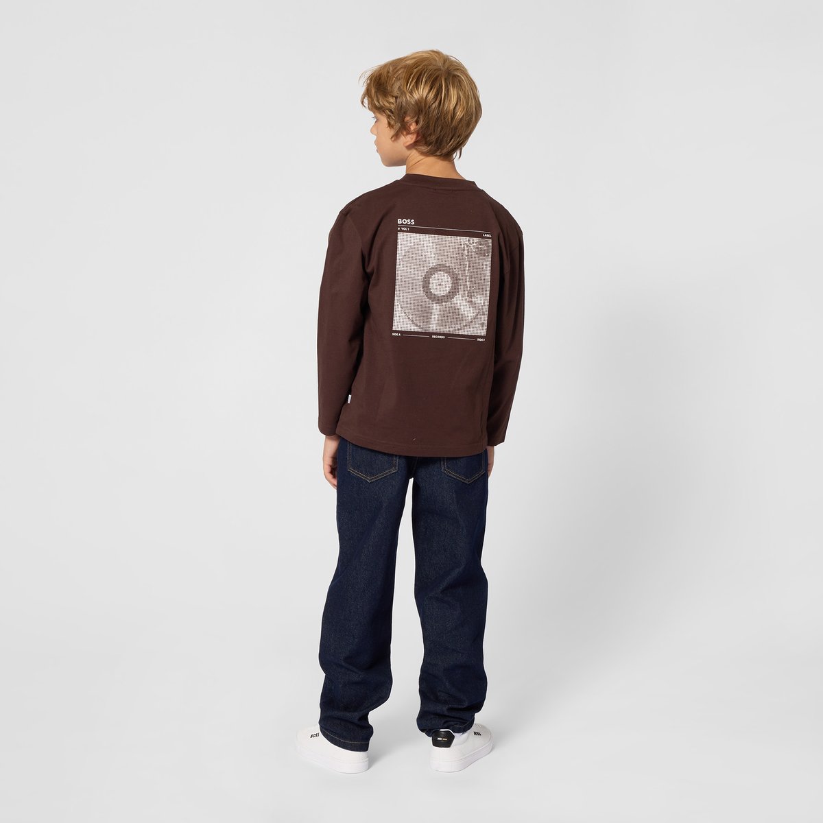 Pantalon en denim denim brut, BOSS KIDSWEAR