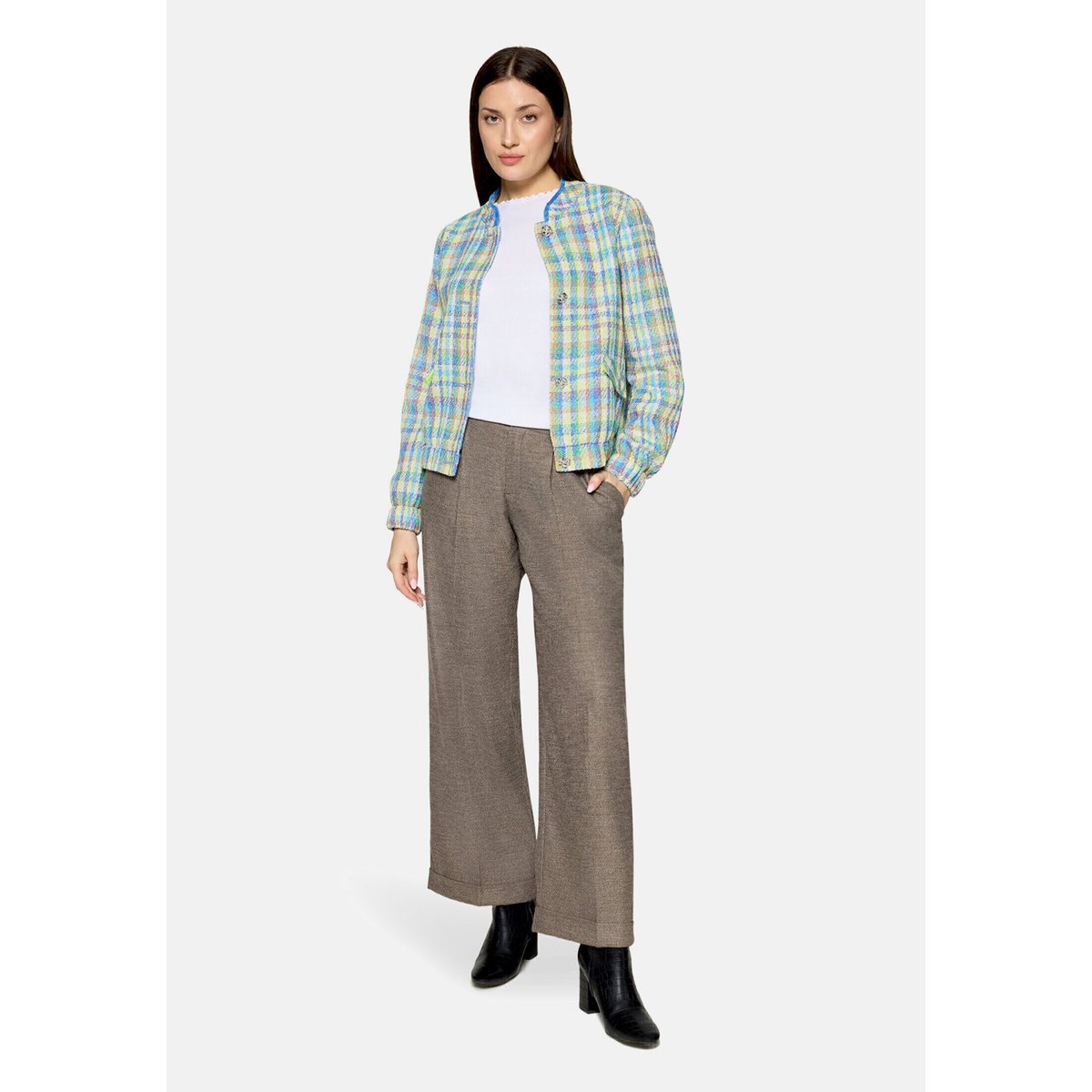 Veste blazer à carreaux green/blue, CARTOON