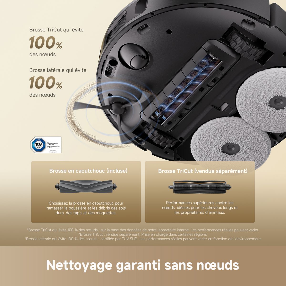 Aspirateur robot D30 Ultra Black couleur unique, DREAME