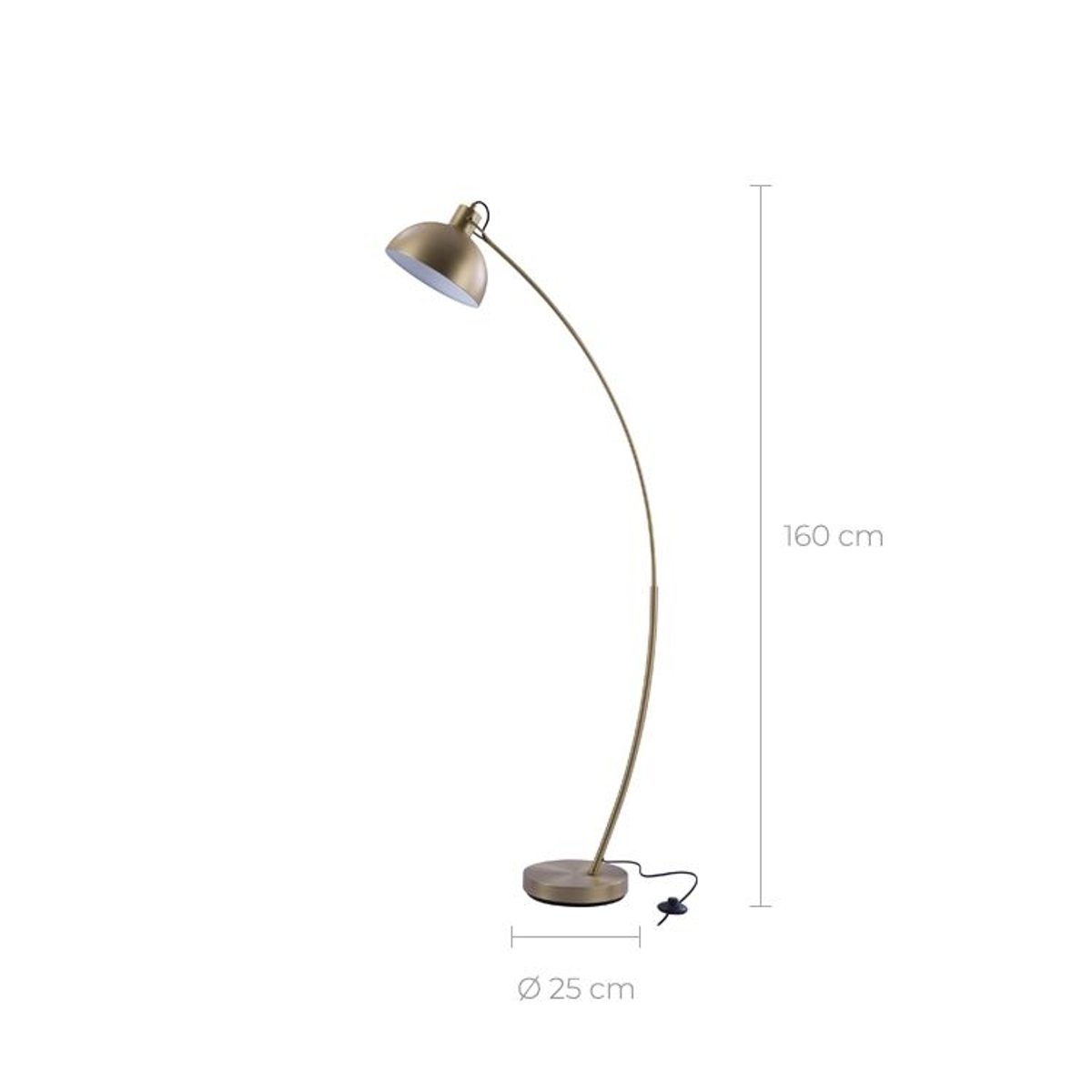 Lampadaire en métal - JERSEY doré, MAISON PAVANE