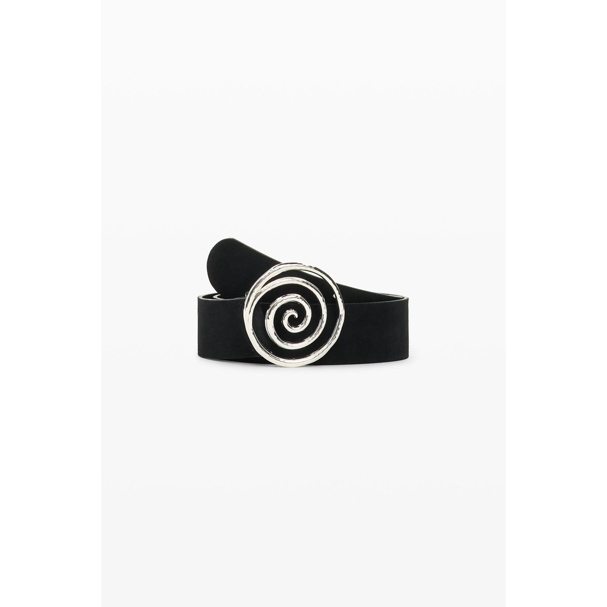 Ceinture en cuir à boucle géométrique noir, DESIGUAL