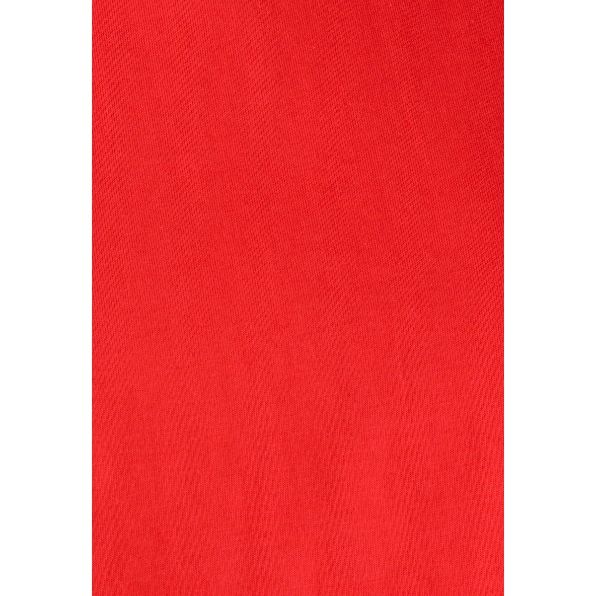 T-shirt pur coton manches brodées rouge, DAMART