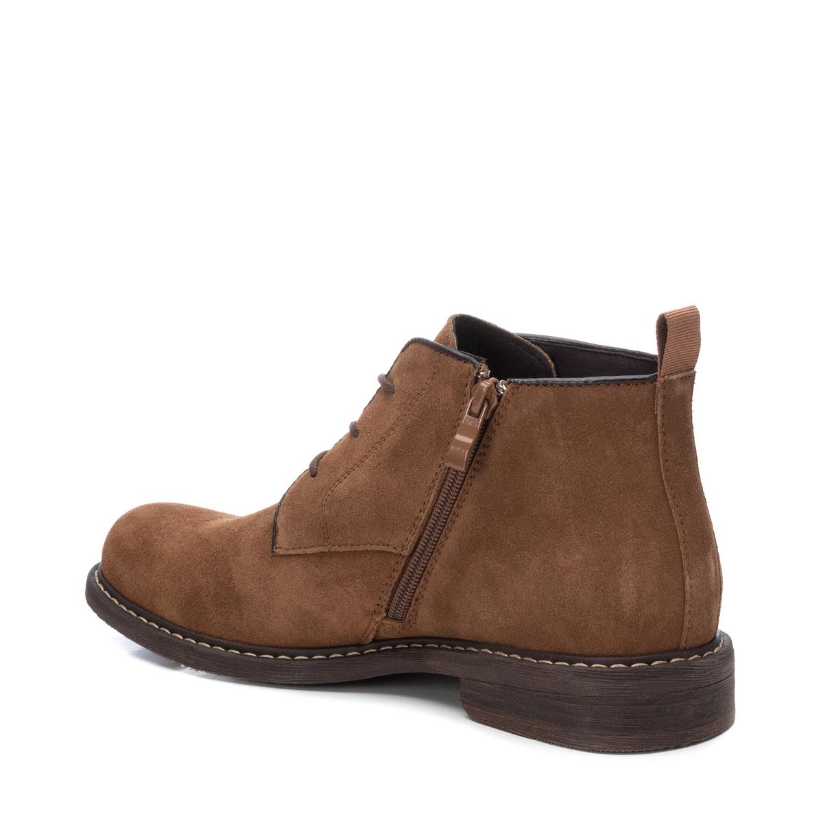 Bottine Blucher/Derby Plaine Entreprise Fermeture éclair camel, CARMELA