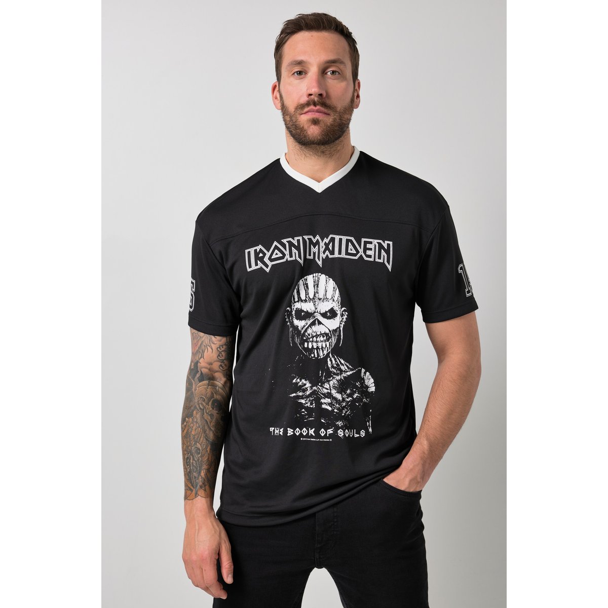 T-shirt JP 1880, imprimé groupe Iron Maiden noir, JP1880