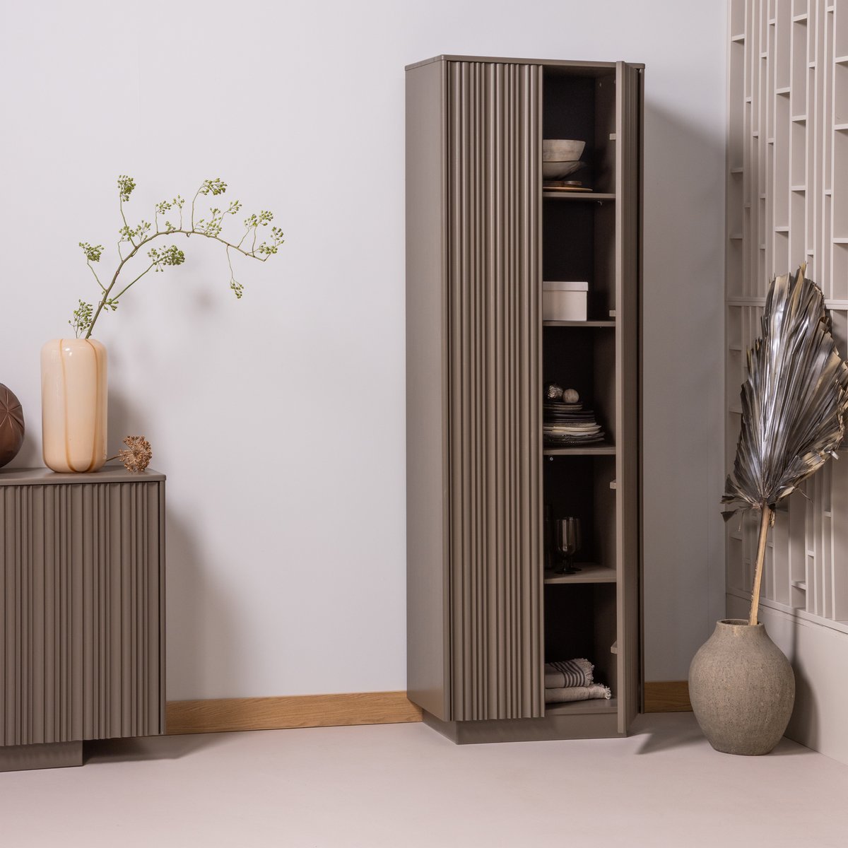 Armoire haut en pin NOVA marron, WOOOD