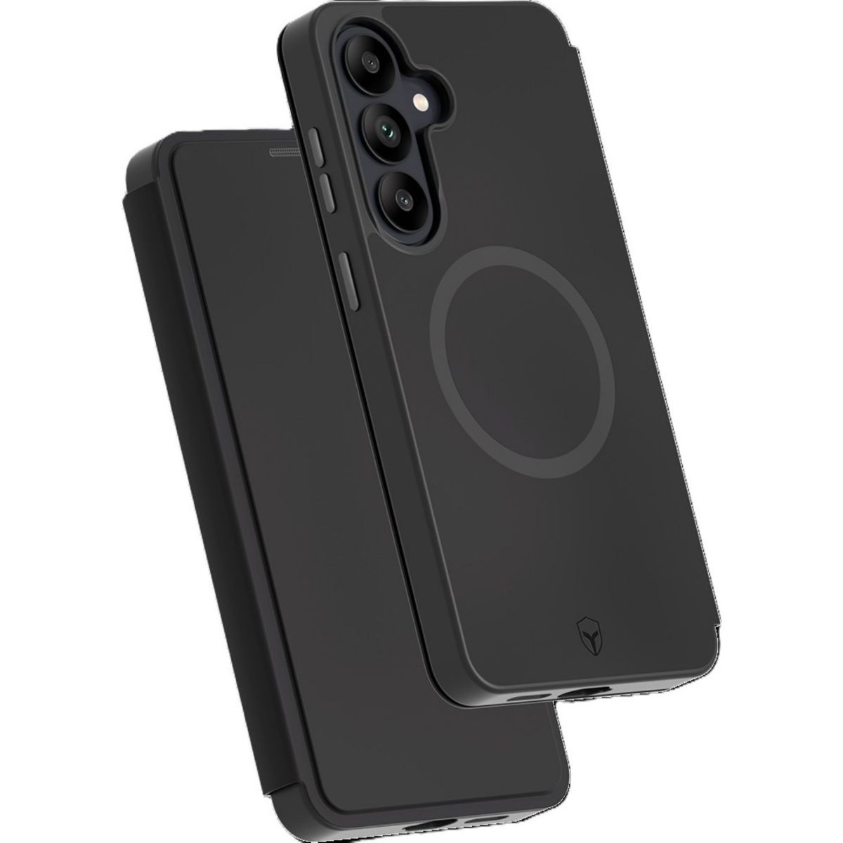 Coque étui Magnet S26+ noir couleur unique, FORCE CASE
