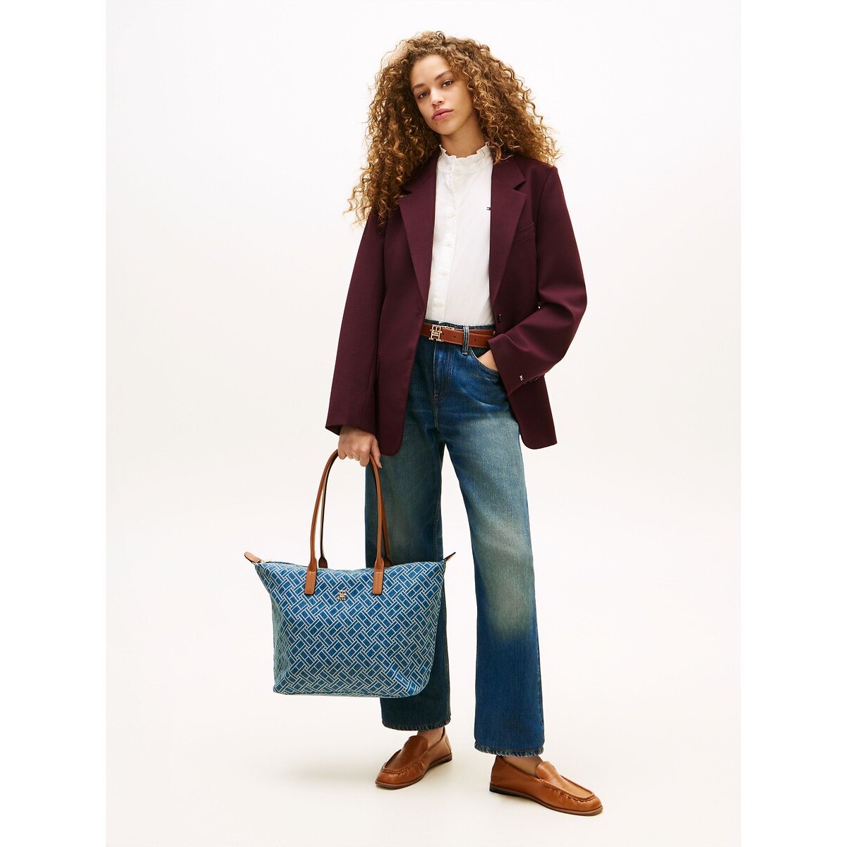 Tote Bag POPETTE DENIM FLAG blue denim, TOMMY HILFIGER