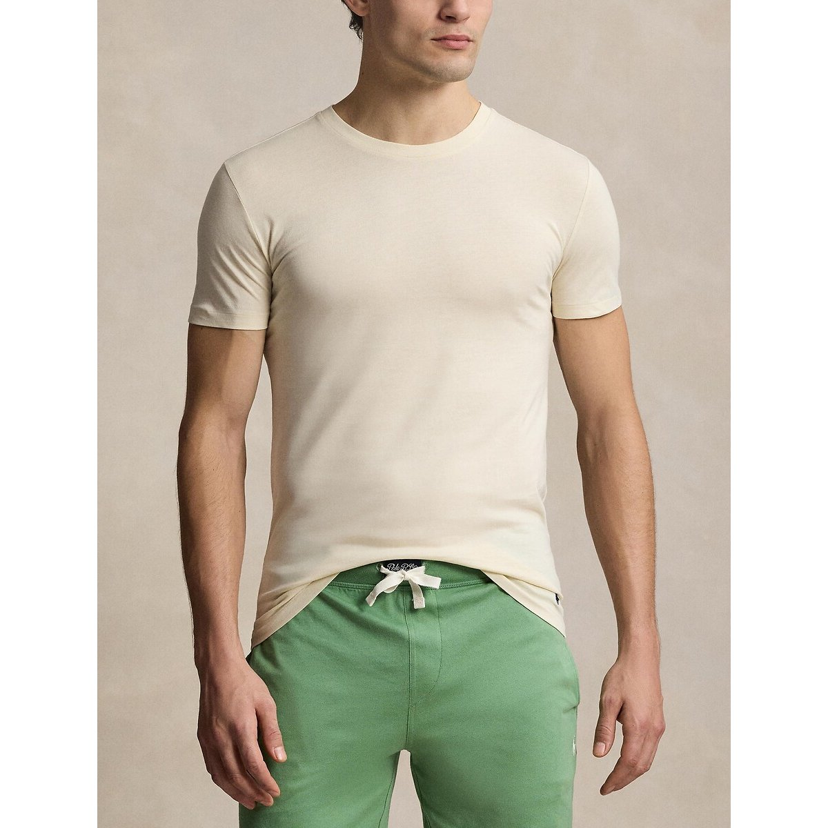 3er-Set taillierte Rundhals-Unterhemden beige + cremefarben + weiss, POLO RALPH LAUREN