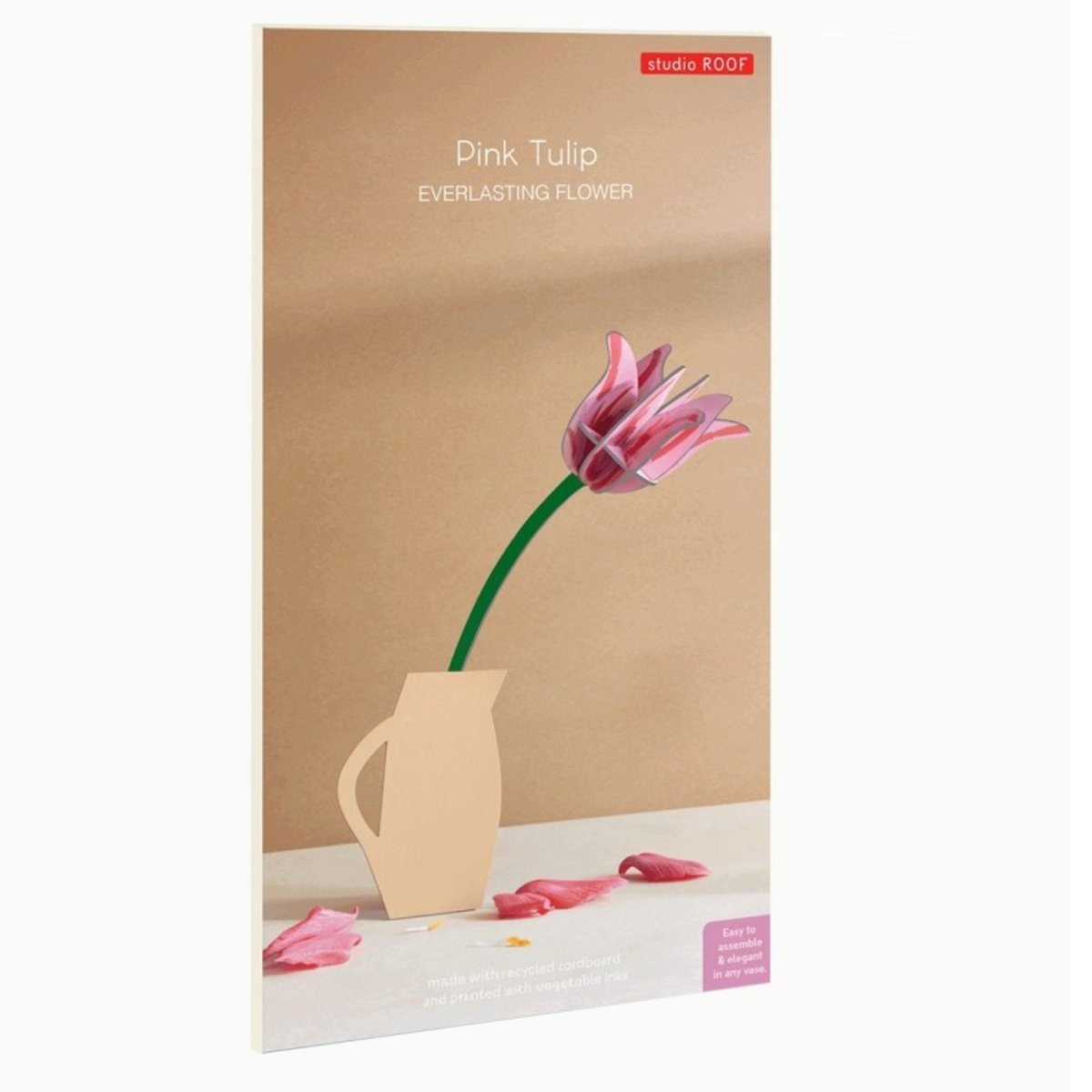 Fleur tulipe décorative carton rose, STUDIO ROOF