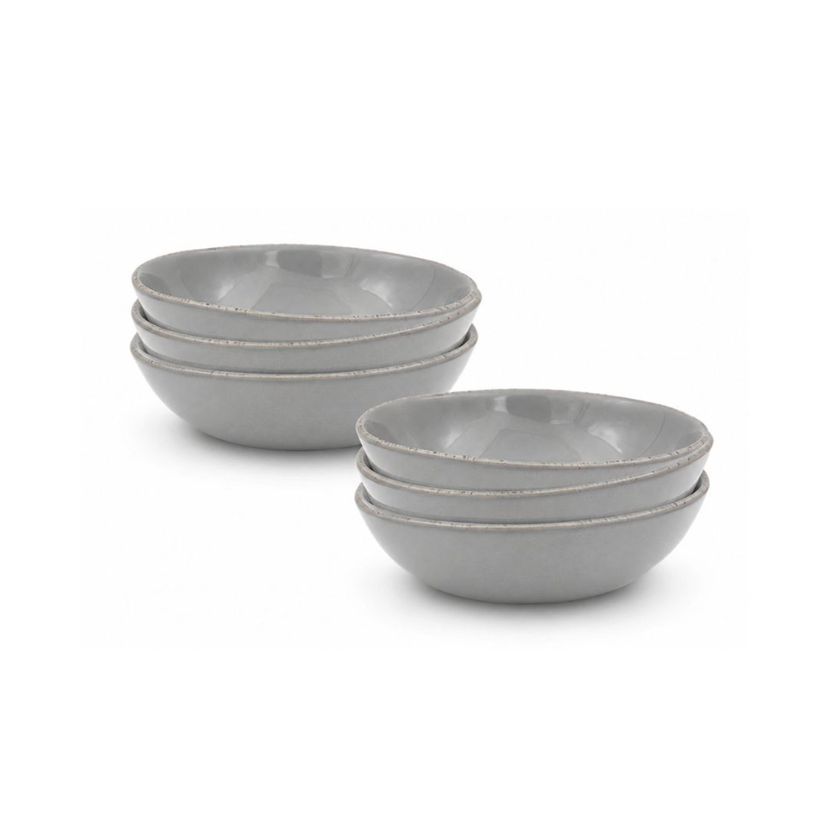 Lot de 6 assiettes creuses, GALET gris, ARTIME