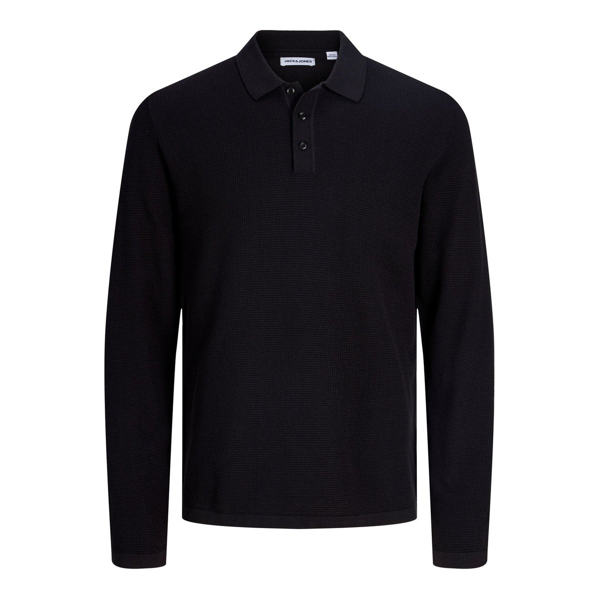 Polo Tricoté noire - black, JACK & JONES