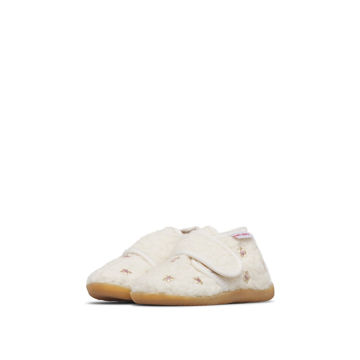 Pantoufles en laine SILVYS blanc crème-platine, NATURINO