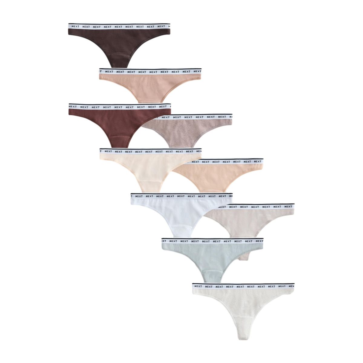 Culotte en coton à logo, lot de 10 naturel, NEXT