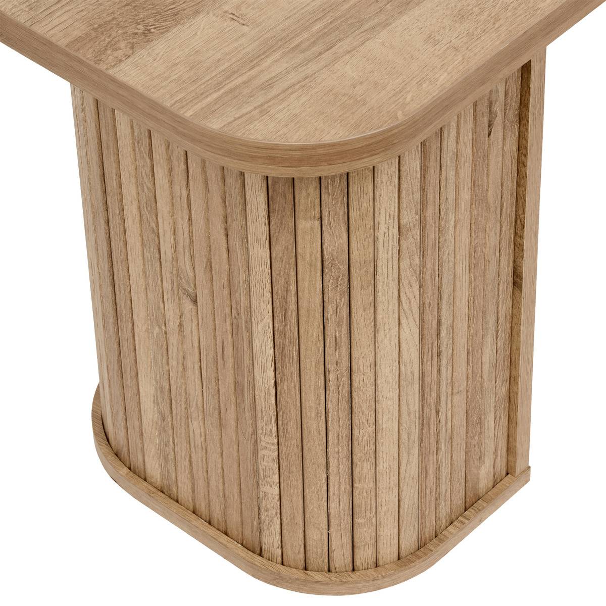 Banc en bois imitation chêne COLVA beige, ATMOSPHERA