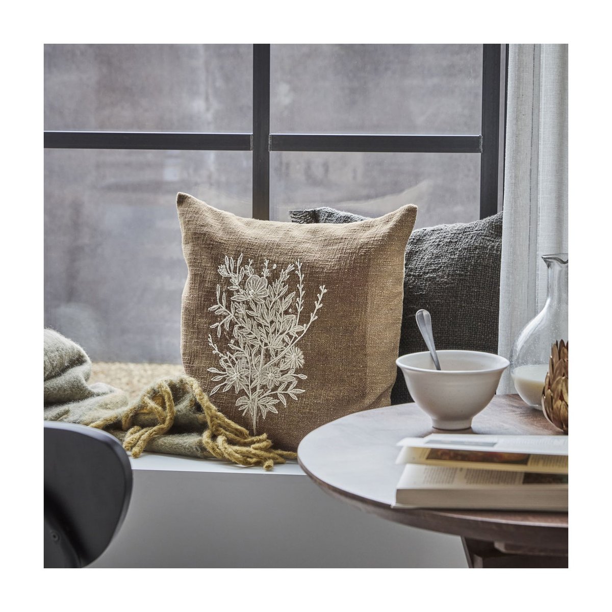 Housse de coussin Muli beige, blanc, HOUSE DOCTOR
