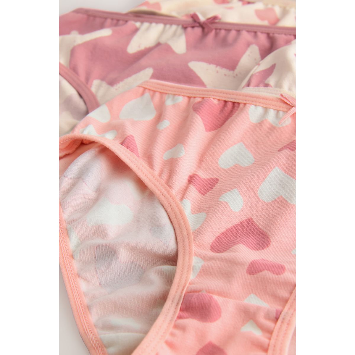 Slips, lot de 10 rose motif cœurs, NEXT