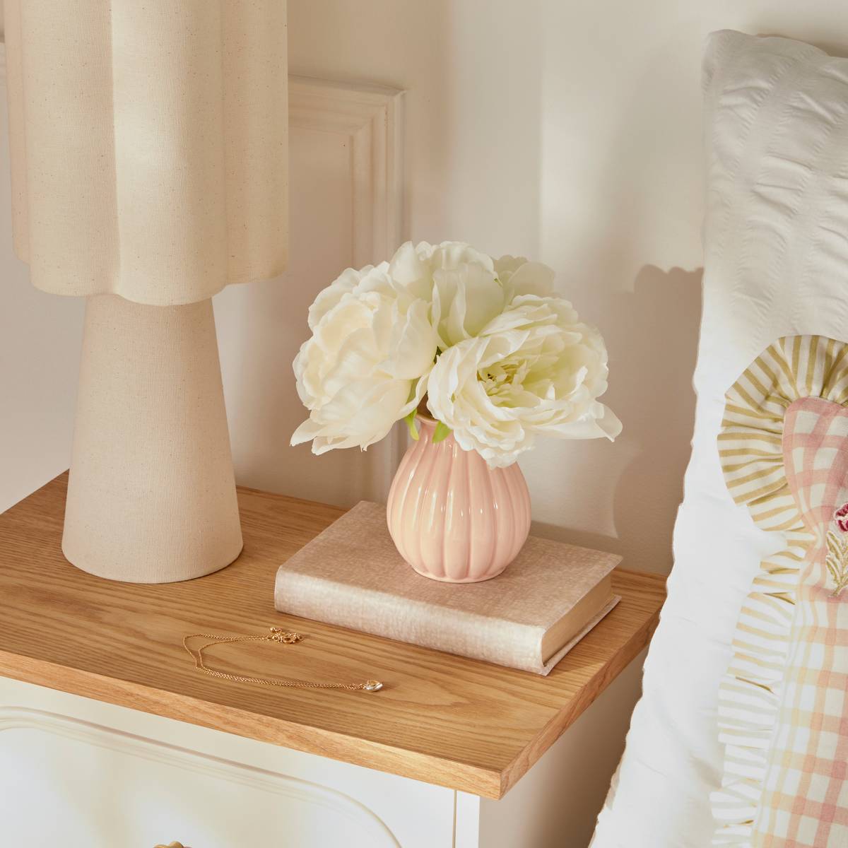Lampe à poser BLANCA beige lin, ATMOSPHERA
