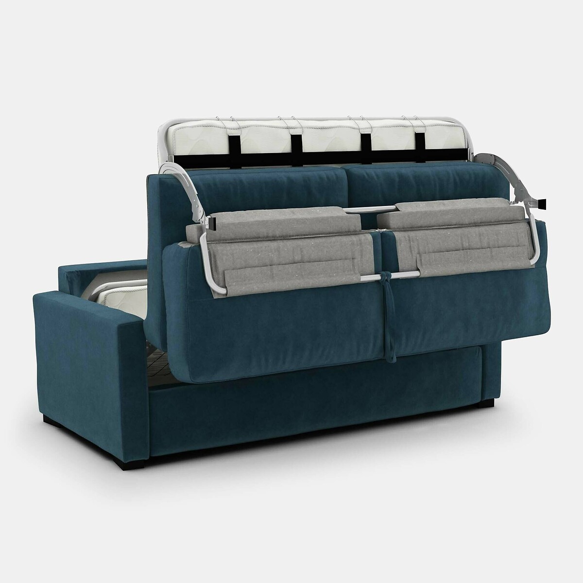 Canapé convertible 2, 3 ou 4 places, Comfort Bultex®, en velours, TIMOR bleu de prusse, LA REDOUTE INTERIEURS