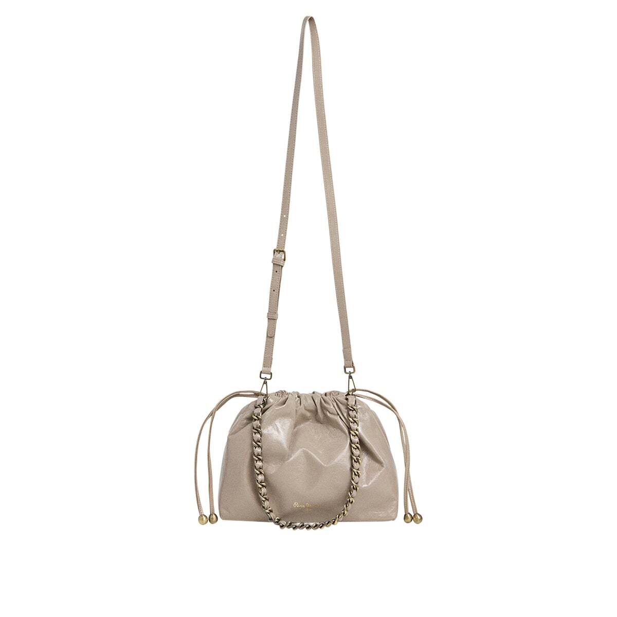 Sac Hobo Effet Cuir beige taupe, PEPE JEANS