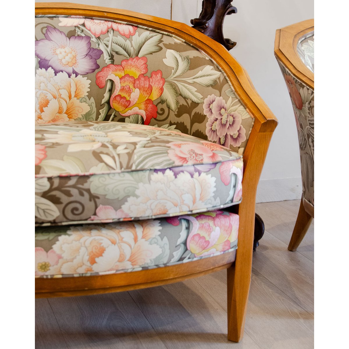 Paire de fauteuils Rosello Ernest N°955 - Bon état bois foncé, DEBONGOUT
