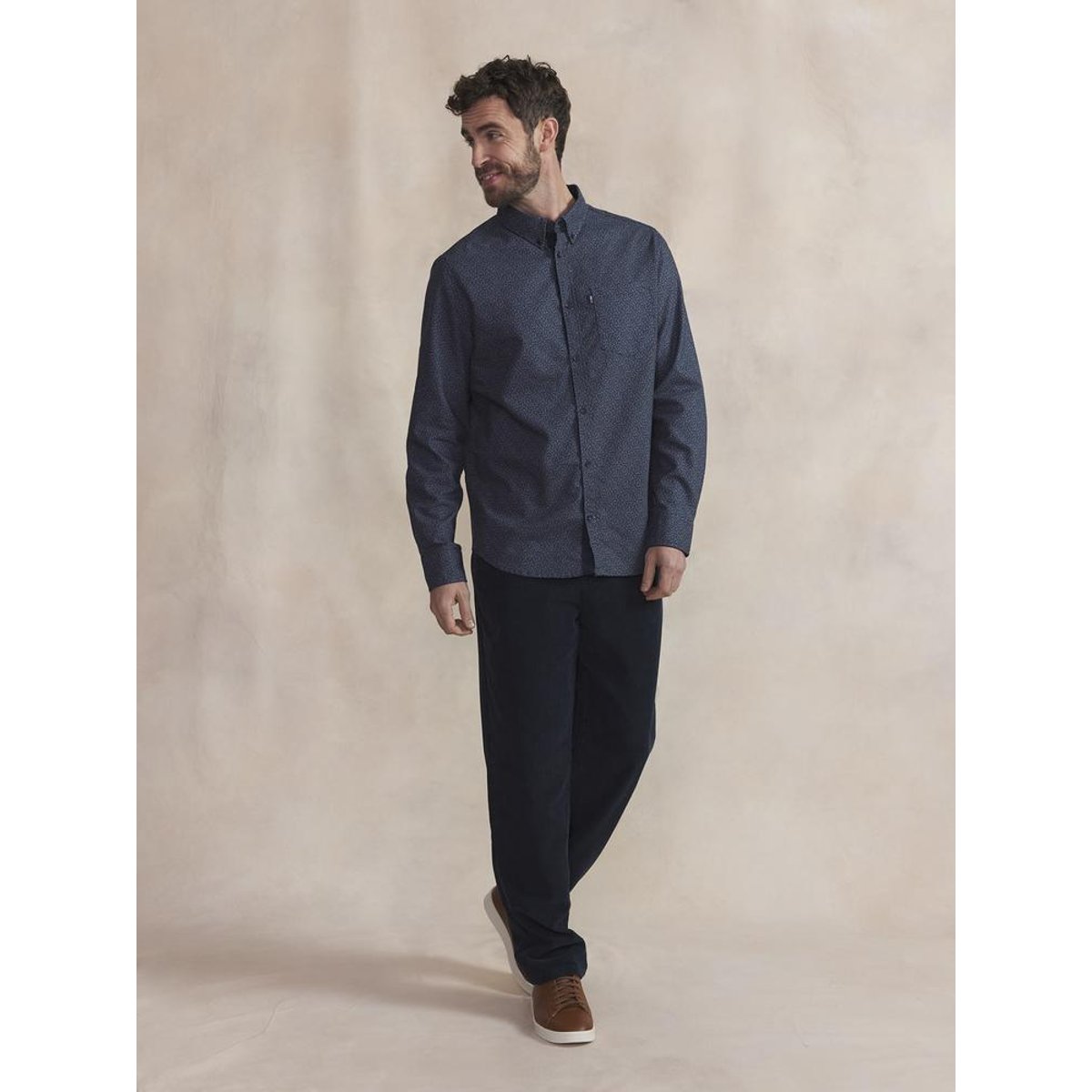 Chemise manches longues LYKOSCHE azur, TBS