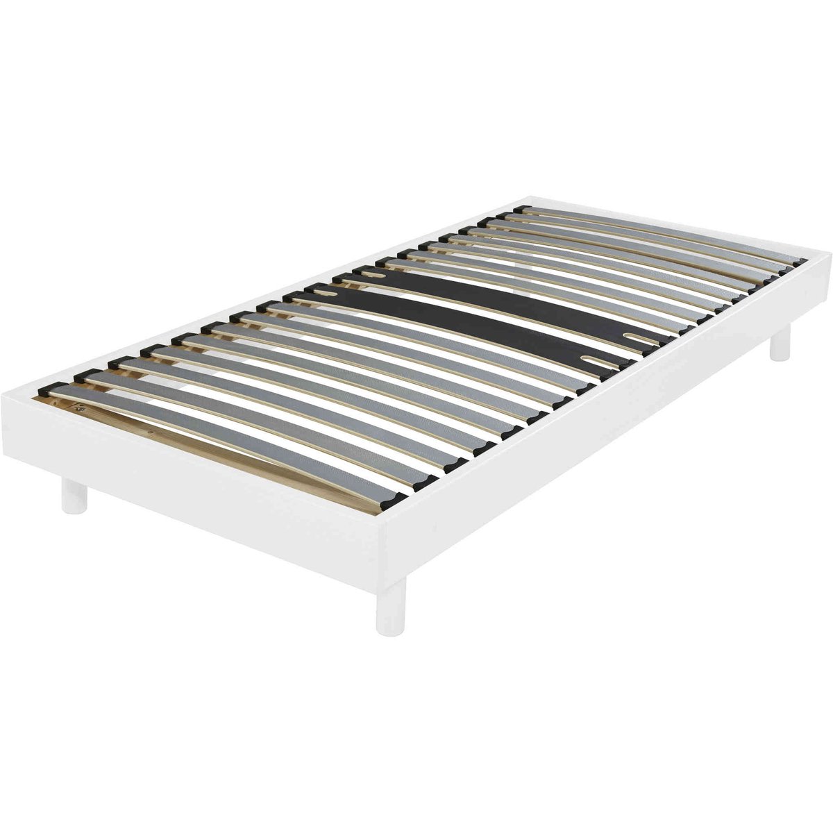 Sommier kit déco zone lombaire renforcée blanc, TERRE DE NUIT