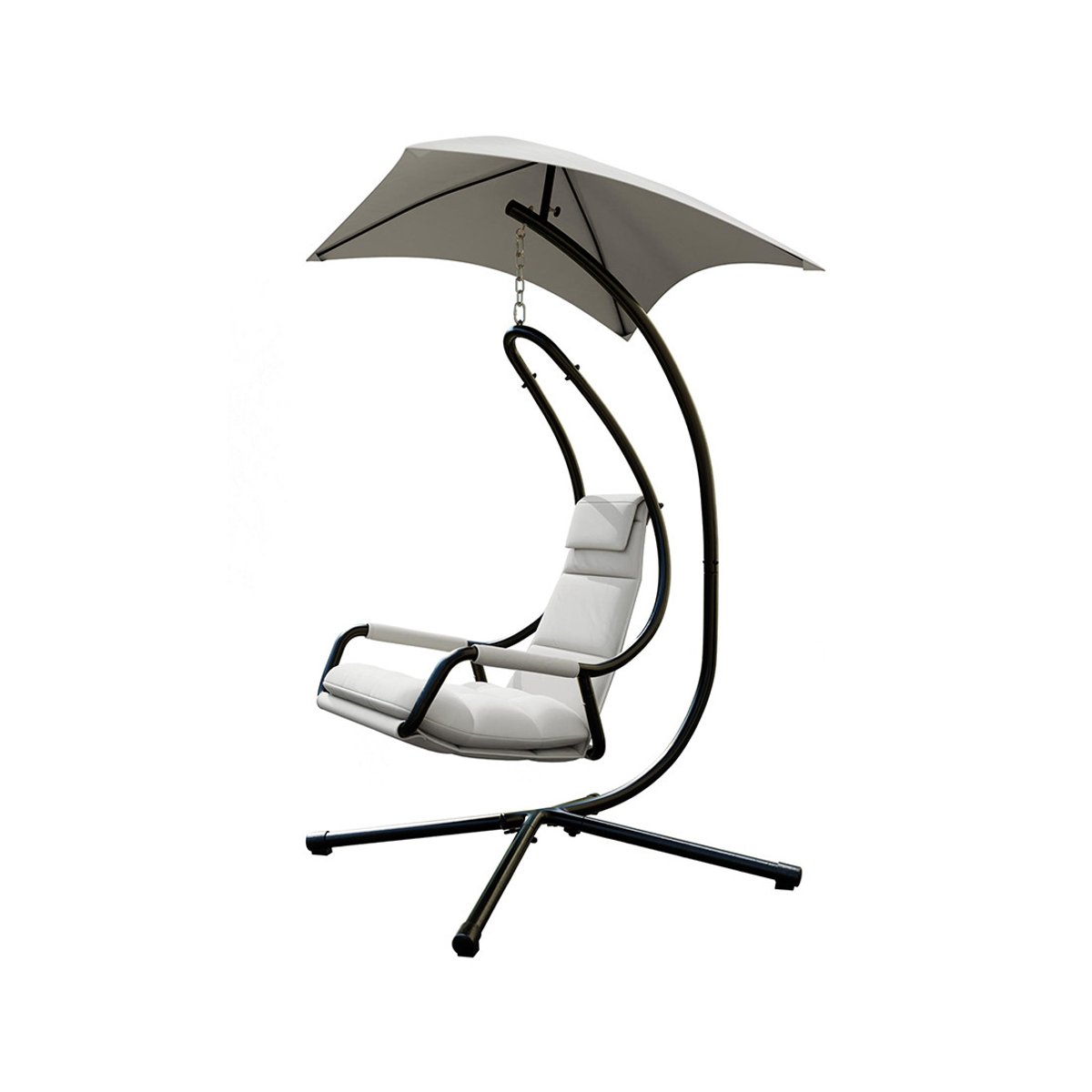 Fauteuil suspendu - COZUMEL noir / beige, LISA DESIGN