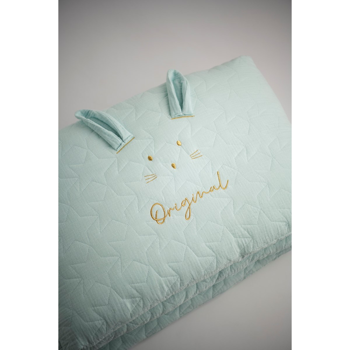 Tour de Lit en coton bleu ciel, SAUTHON ORIGINAL
