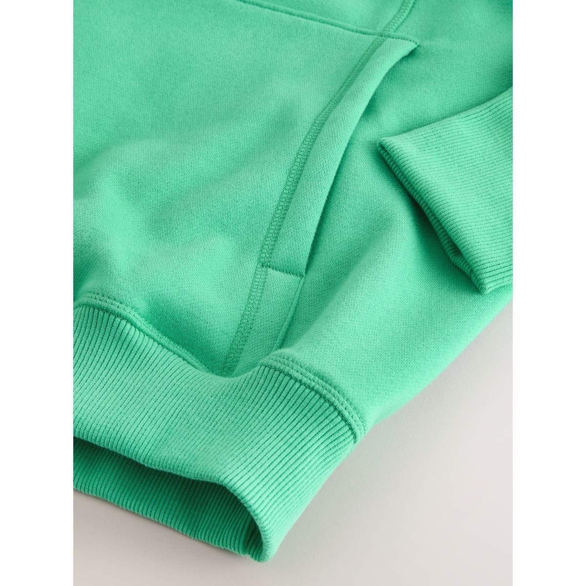 Sweat à capuche long décontracté vert fluo, NEXT