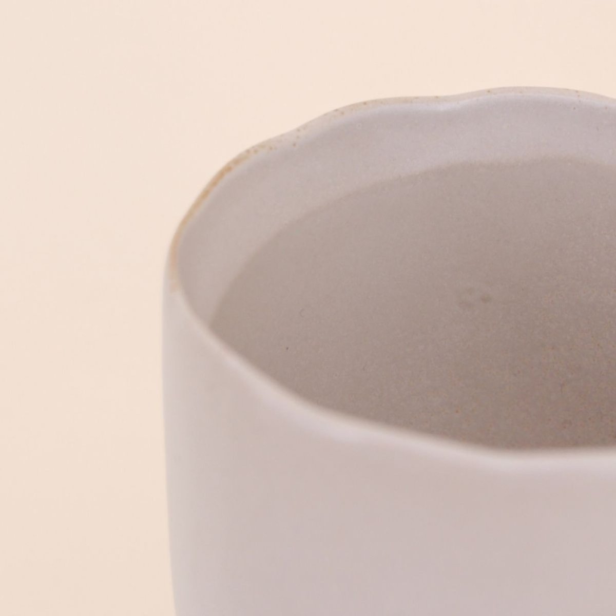 Lot de 2 photophores en céramique 11x8cm beige, ORNAMI