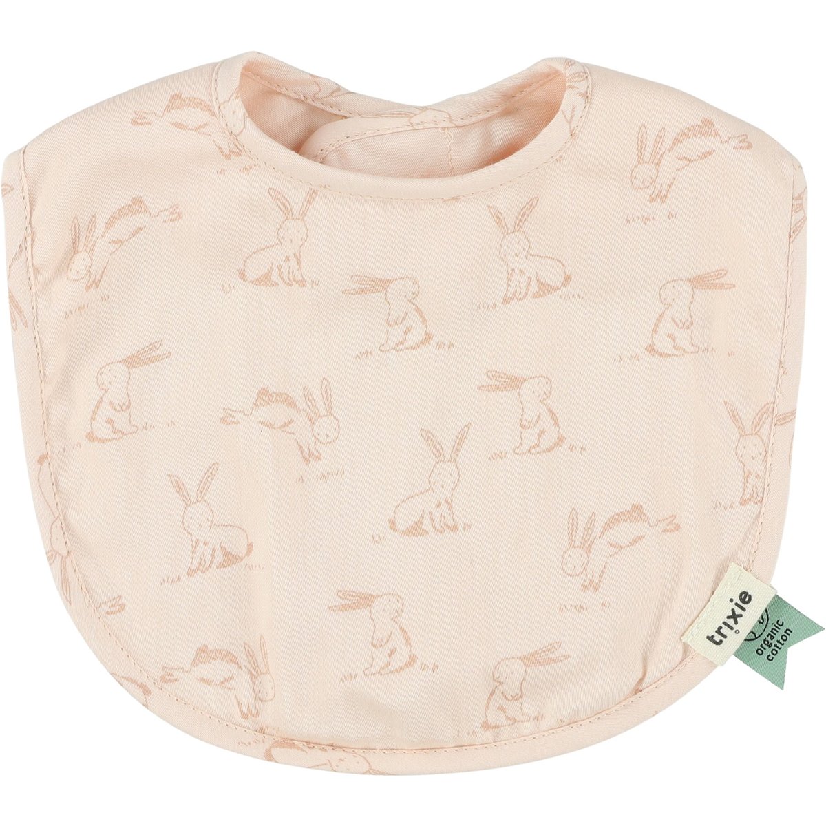 Lot de 2 bavoirs de naissance rose, marron, TRIXIE