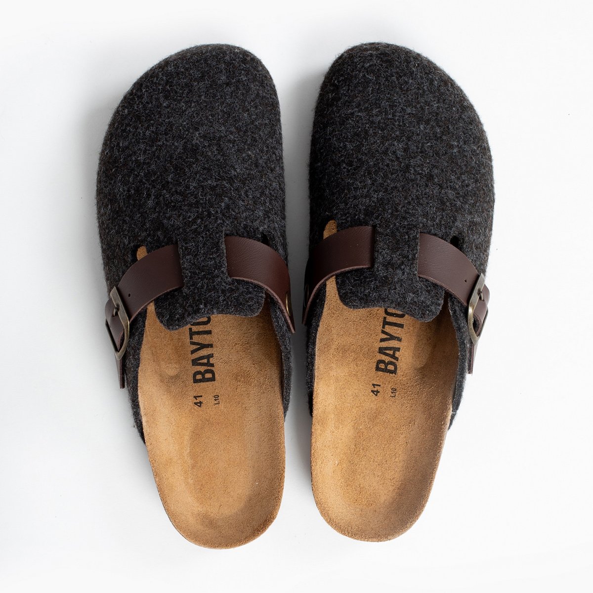 Sabots en cuir MOKE pour homme marron, BAYTON