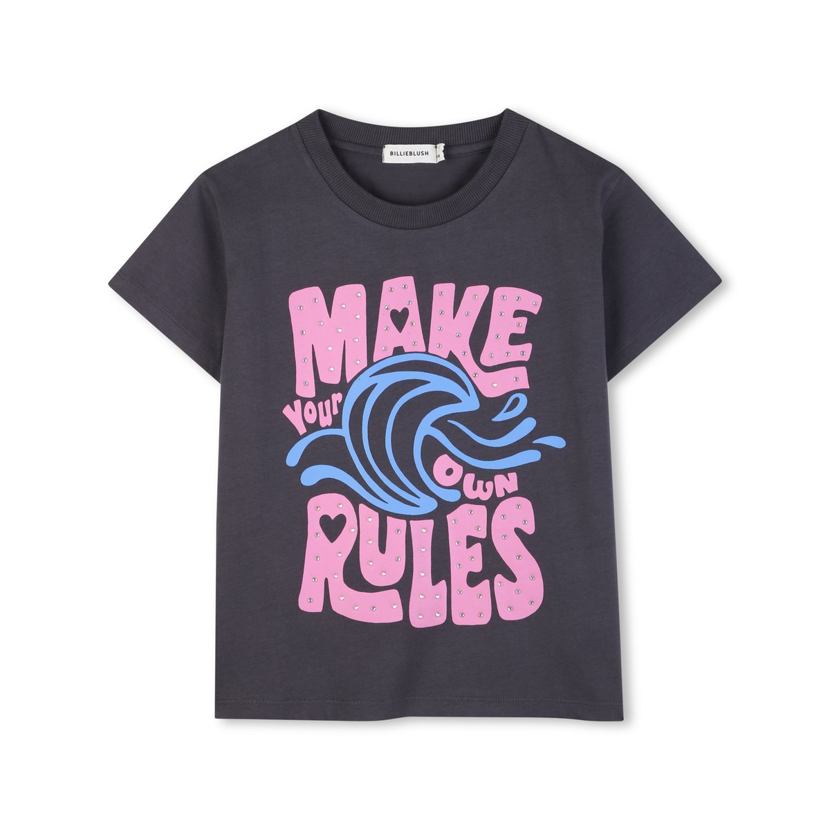 Tee-shirt manches courtes bitume, BILLIEBLUSH