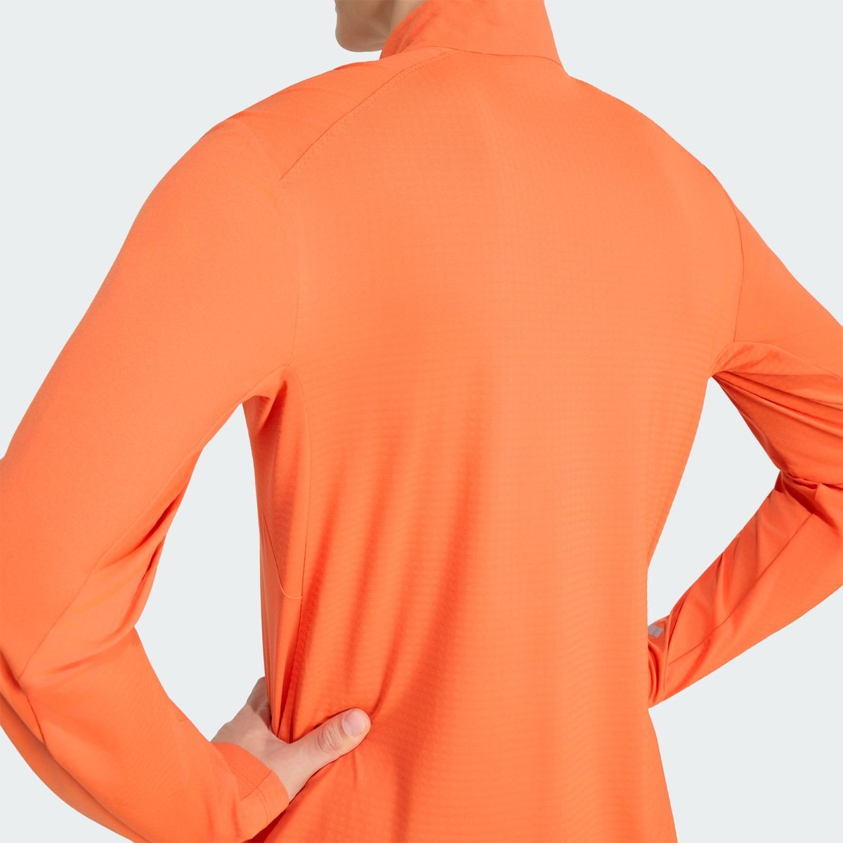 T-Shirt Manches Longues Demi-Zip Terrex Xperior semi impact orange, adidas Performance