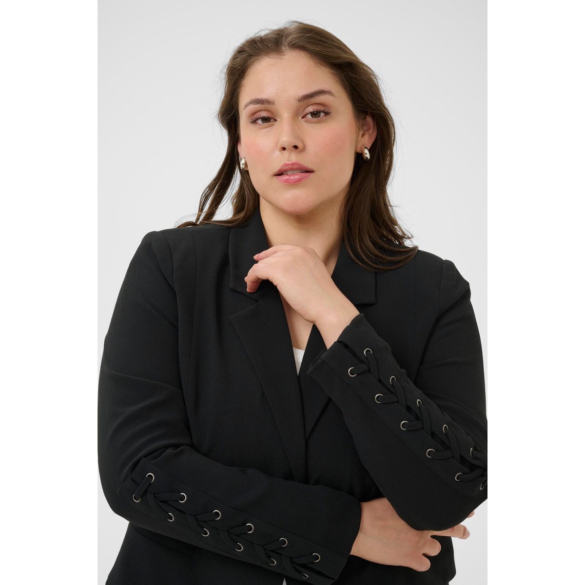 Blazer noir black deep, KAFFE CURVE