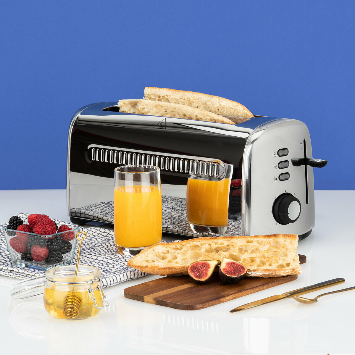 grille-pain spécial baguettes - toas32 gris, H.KOENIG