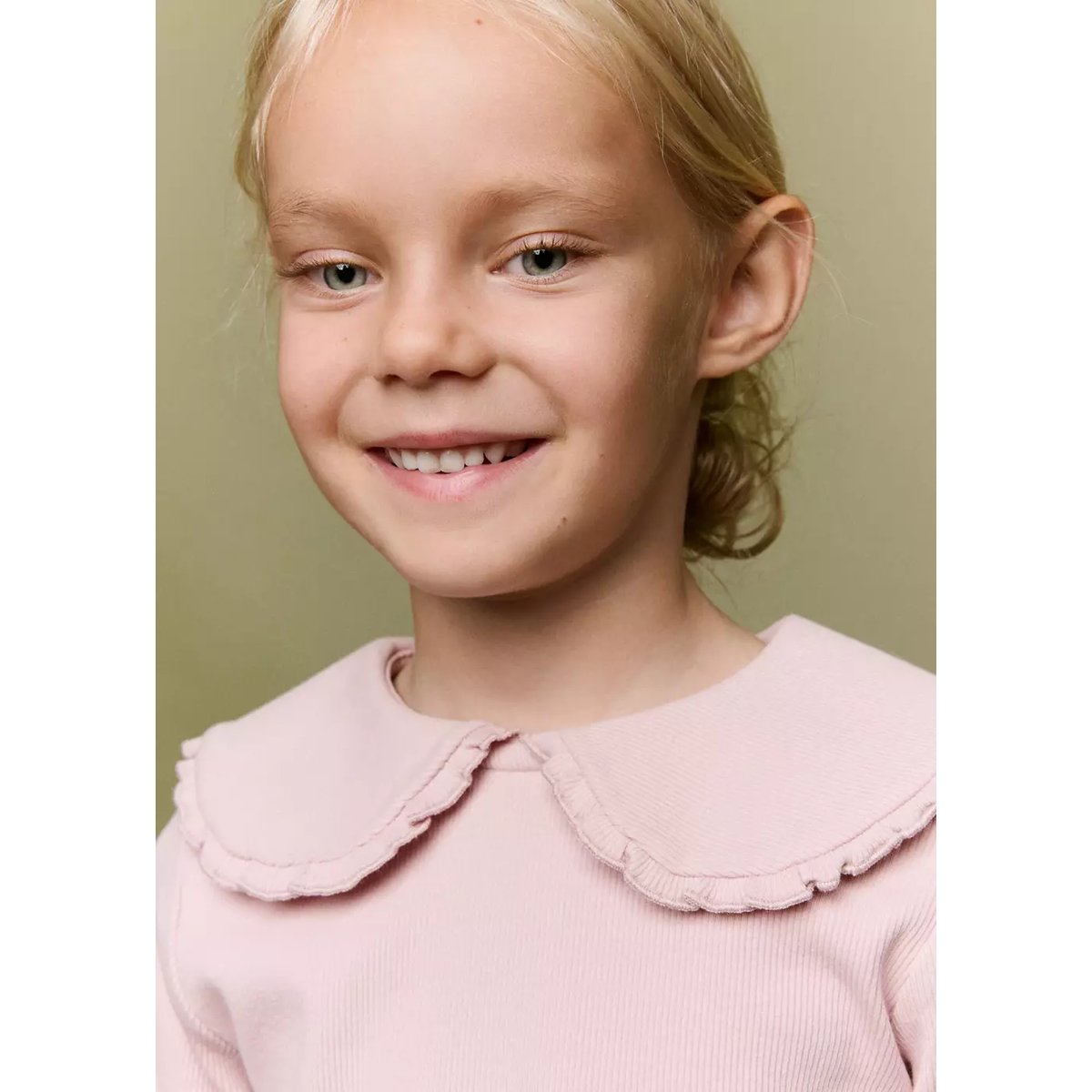 T-shirt en coton col Claudine rose, MANGO BABY