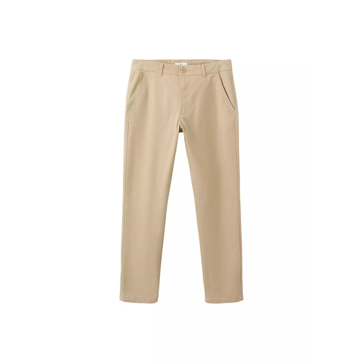 Pantalon chino uni beige, MANGO TEEN