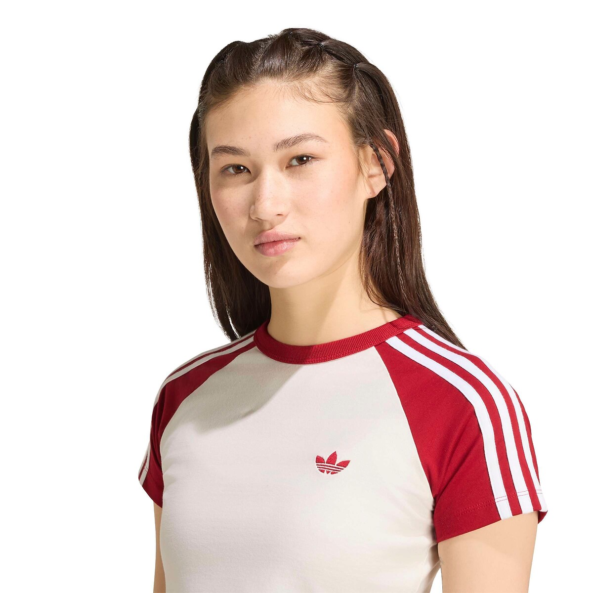 T-shirt manches courtes SUPERSTAR blanc/rouge, adidas Originals